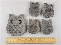 Cast Iron Owl Trivets