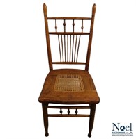 Victorian Style Cane Bottom Wooden Chair