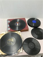 2 Edison records and 40 plus 78rpm records