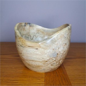 Hand Turned Spalted Maple Bowl 5"