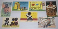 (7) Vintage Black Americana Post Cards - 6 Unused