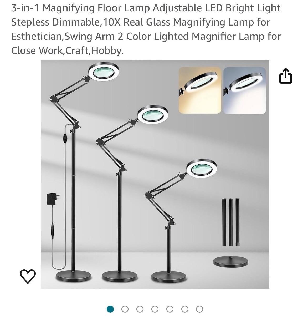 3-in-1 Magnifying Floor Lamp