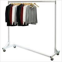 Simple Houseware Z-Base Garment Rack  62 Inch Bar