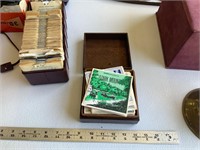 Wooden Box of Scenic Viewmaster Reels