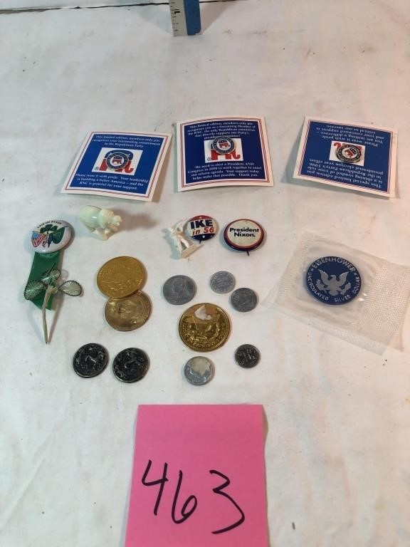 Political pins & other