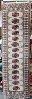 2' 7" x 8' 6" Beige & Brown Bokhara Runner Rug.