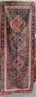 3' 5" x 9' 1" Multicolor Kazak Runner Rug.