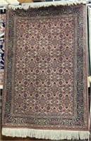 Finely Woven Rug w/ Silk Inlay.