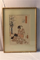 A Japanese Woodblock Print by Toyokuni III.