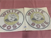 2 White Rose decals