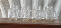 4 golden harvest drinking jars