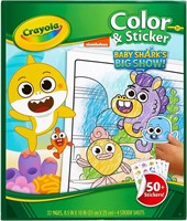 Crayola Baby Shark Pages  Stickers  3-6yrs
