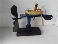 WOODEN FISHERMAN WHIRLIGIG SCULPTURE