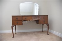 Art Deco Grained Mahogany Stylish Gloss Vanity