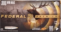(20) Rounds .300 WIN MAG Federal Ammunition