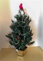 Small Christmas Tree w/gold plastic base