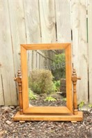 Pine Dresser / Vanity Top Swing Mirror