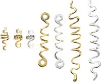 KALLORY 16pc Spiral Hair Beads  Viking Cuffs