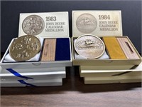 6) JD Desk Calendar Medallions 3) each 1983 & 1984