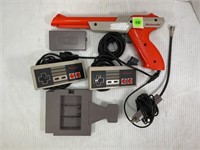 2 NES CONTROLLERS, ZAPPER, AND OTHER NES