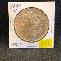 1890O Morgan Dollar