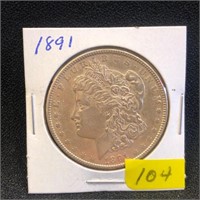 1891 Morgan Dollar