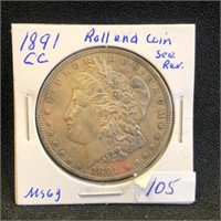 1891CC Morgan Dollar