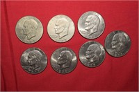 (7) 1979D Eisenhower Dollars