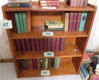 3 shelf wooden bookcase, 30"w x 10"d x 33"h