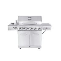 Deluxe 6-Burner Propane Gas Grill in Stainless