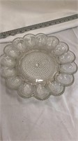 Egg Plate Clear Glass