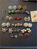 Large Collection of Costume Clip-on Jewelry