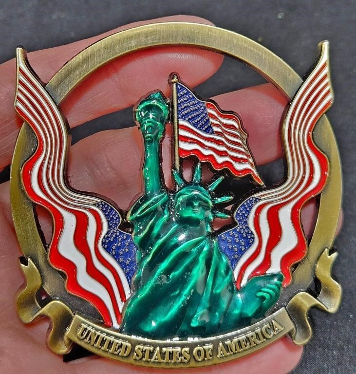 Rare Military Challenge Coin Stand Up for the Flag
