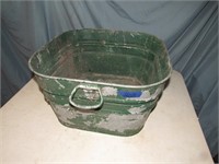 GALVANIZED WASH TUB BUSHEL BAKSET