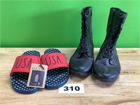 Rae Dunn USA Slides & Time & Tru Boots