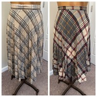 2 Vintage wool blend skirts