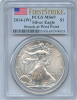 2014-W U.S. Silver Eagle PCGS MS-69