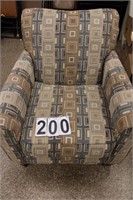 Printed Accent Chair(Brown and Tan)