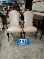 Pair Century Chair Co. Hickory N.C. Chairs Leather