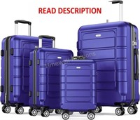 SHOWKOO Expandable PC+ABS Luggage Set