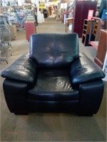 Leather Black Look Chair Measures 44" x 36" x 36"