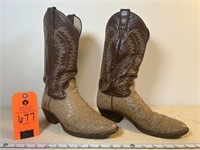 Vintage Justin Boot Elephant Hide Style 8524 Size