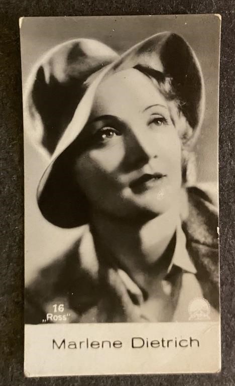 MARLENE DIETRICH: Antique Tobacco Card (1931)