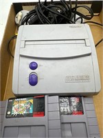Super Nintendo system with games