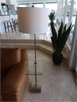 Side Table Lamp with Glass Tray table