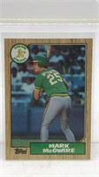 Rookie Card 1987 Topps Mark Mcgwire