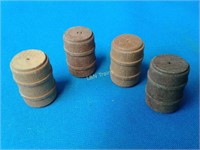 WOODEN BARRELS (4) O or S scale
