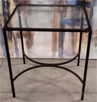 11 - SIDE TABLE W/ GLASS TOP