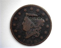 1819 Large Cent Counterstamped