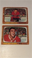 1966 67 Topps Hockey #2 & 3